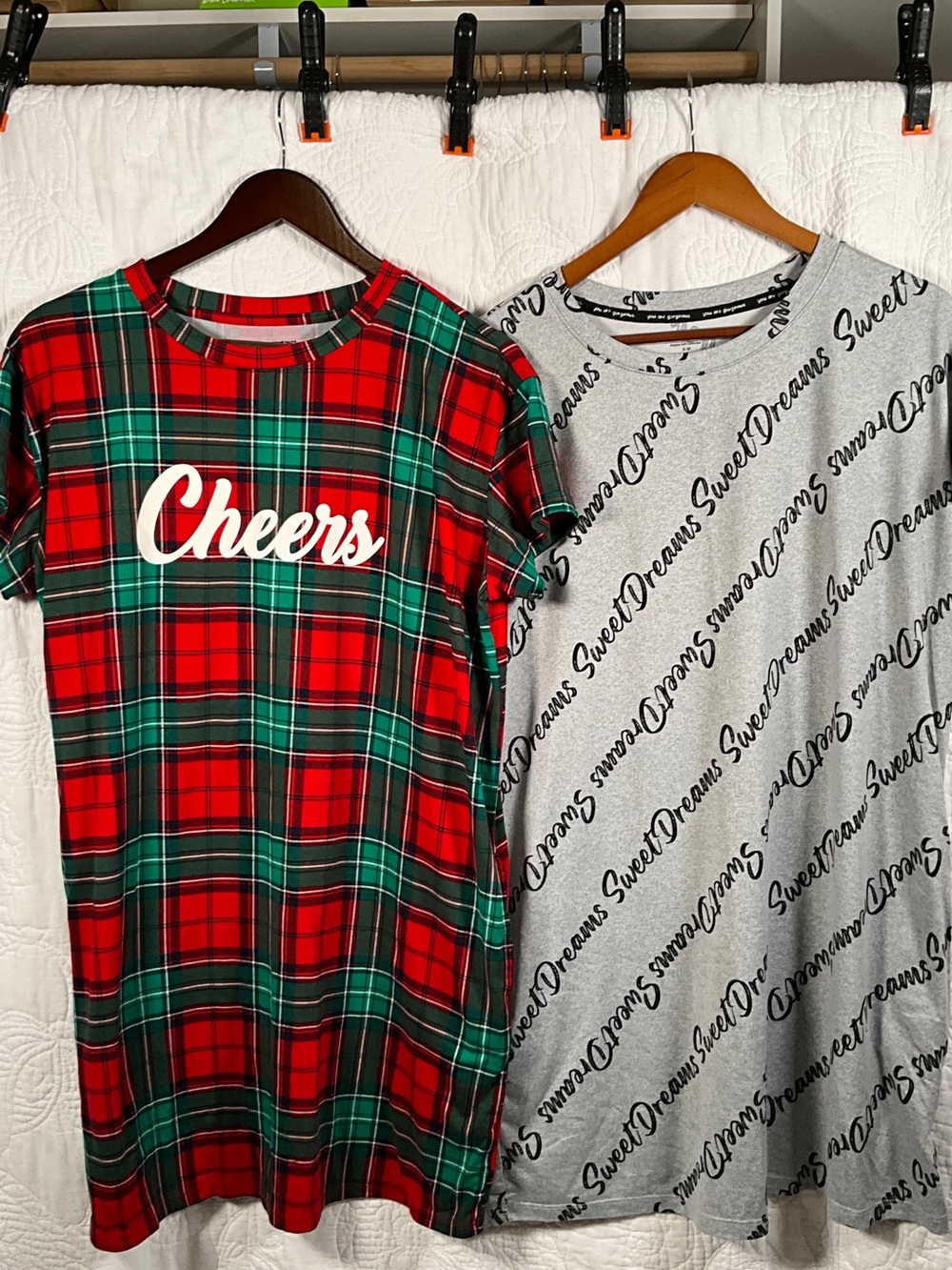 Cheers Plaid Sleep Shirt - Red & Green